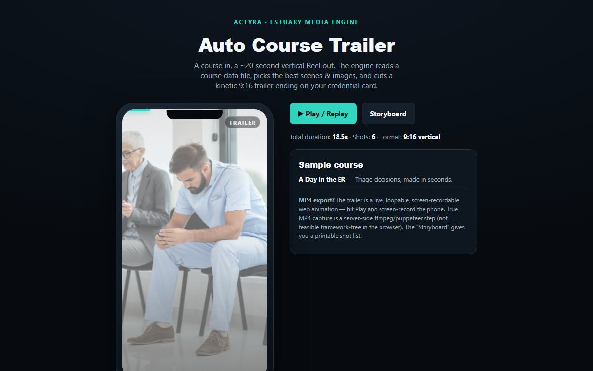 Auto Course Trailer preview